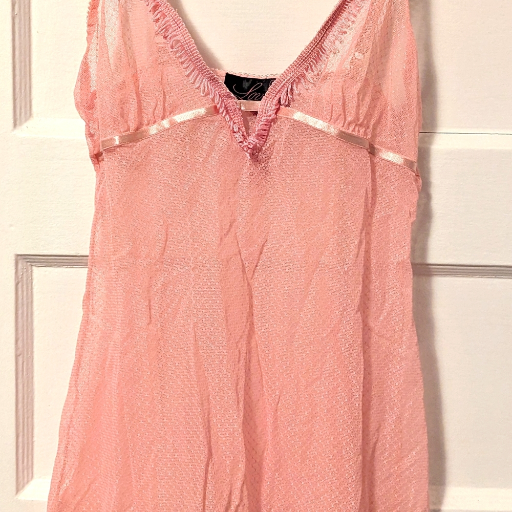 La SENZA Pink Sheer Lace Chemise